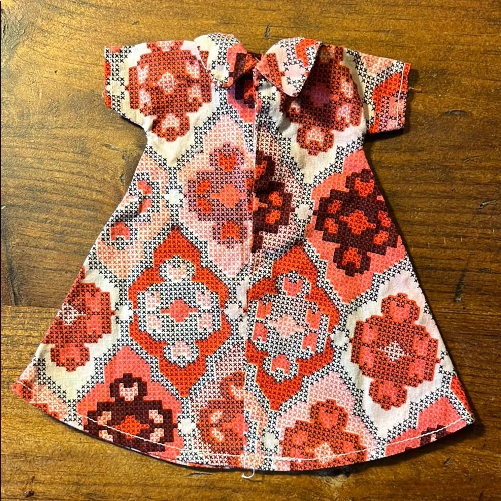 Vintage Barbie geometric pattern dress